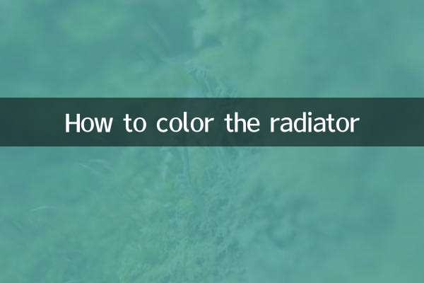How to color the radiator