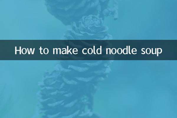 How to make cold noodle soup