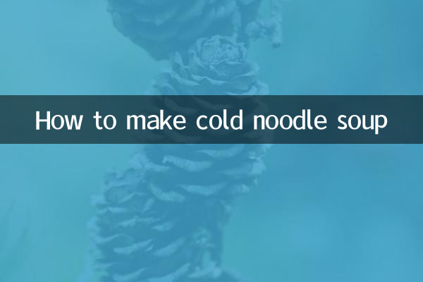 How to make cold noodle soup