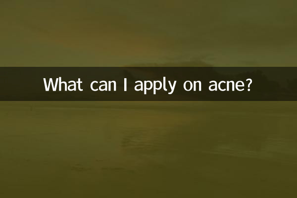 ¿Qué puedo aplicar sobre el acné?