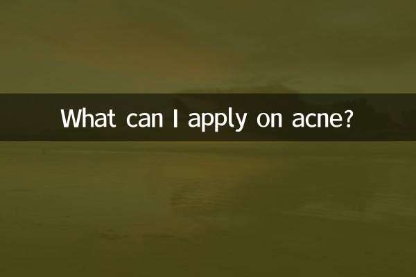 Que puis-je appliquer sur l'acné ?