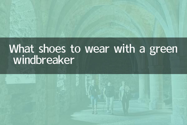 Welche Schuhe trägt man zu einer grünen Windjacke?