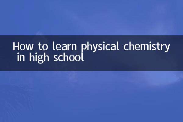 How to learn physical chemistry in high school