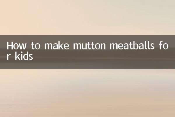 Como fazer almôndegas de carneiro para crianças