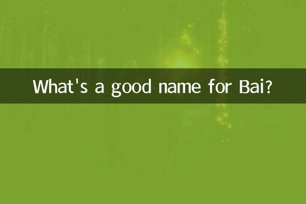 Was ist ein guter Name für Bai?