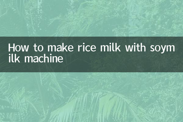Cómo hacer leche de arroz con máquina de leche de soja