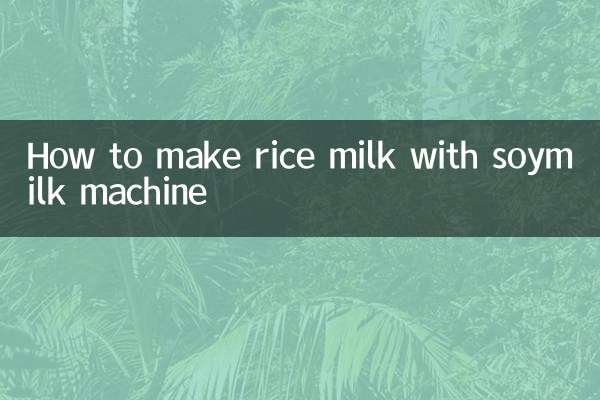 Cómo hacer leche de arroz con máquina de leche de soja