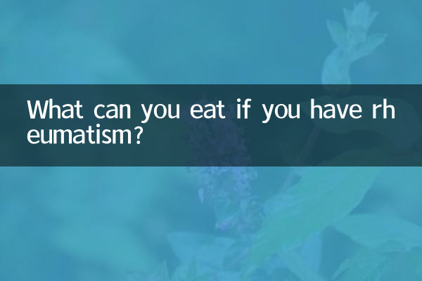 O que você pode comer se tiver reumatismo?