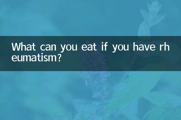 O que você pode comer se tiver reumatismo?