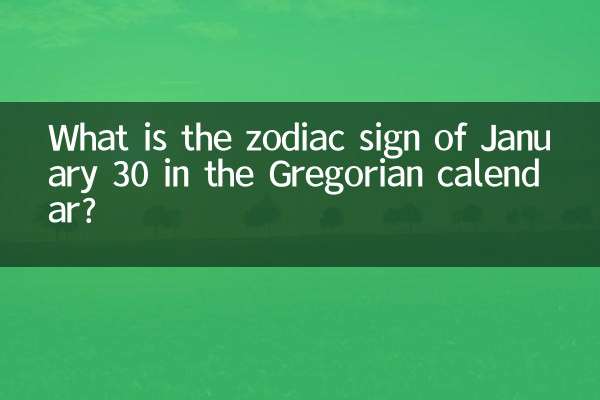What is the zodiac sign of January 30 in the Gregorian calendar?