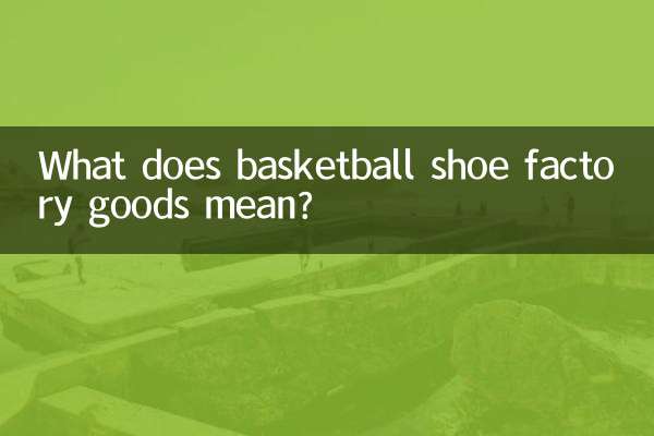 Cosa significa merce della fabbrica di scarpe da basket?