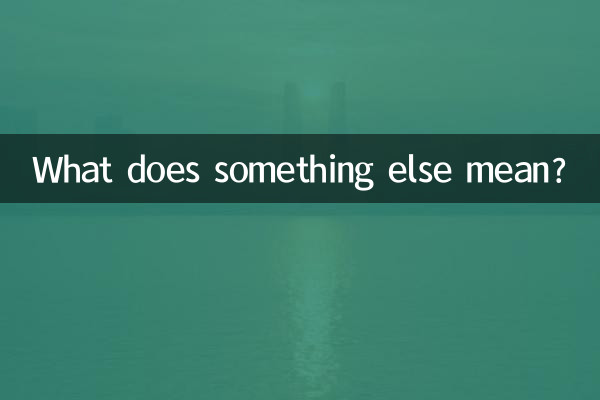 किसी और चीज़ का क्या मतलब है?