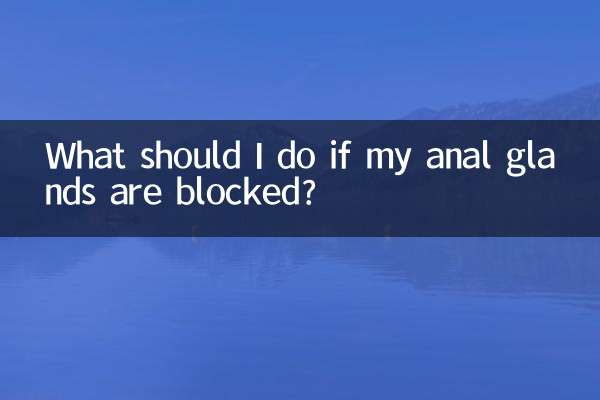 ¿Qué debo hacer si mis glándulas anales están bloqueadas?