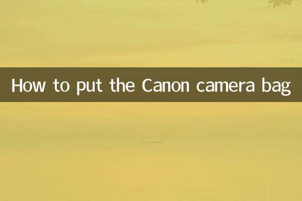 نحوه قرار دادن کیسه دوربین Canon