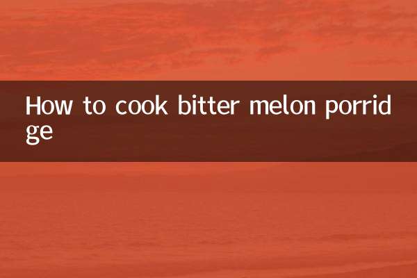 Como cozinhar mingau de melão amargo
