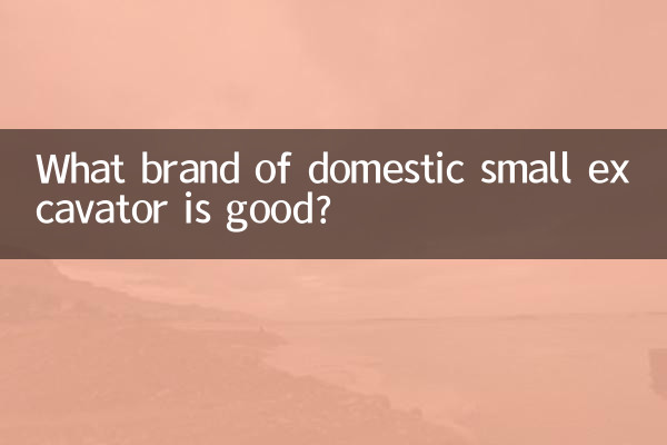 What brand of domestic small excavator is good?