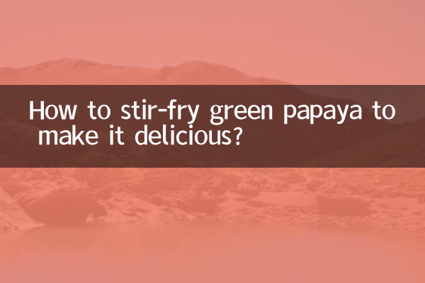 ¿Cómo sofreír papaya verde para que quede riquísima?