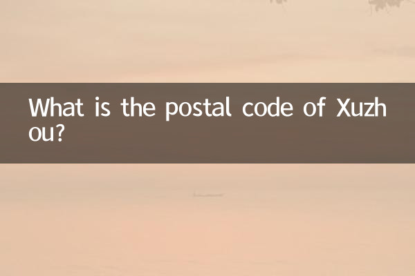 Qual é a CEP de Xuzhou?
