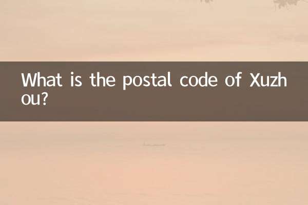 Qual é a CEP de Xuzhou?