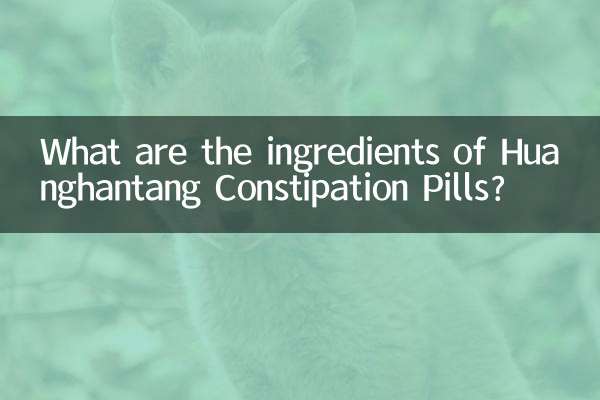 Was sind die Inhaltsstoffe der Huanghantang Verstopfungspillen?