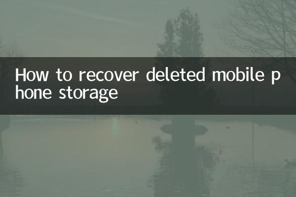 手機存儲刪了怎麼恢復