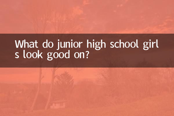 What do junior high school girls look good on?