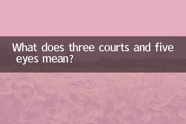 What does three courts and five eyes mean?