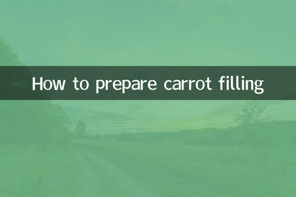 How to prepare carrot filling