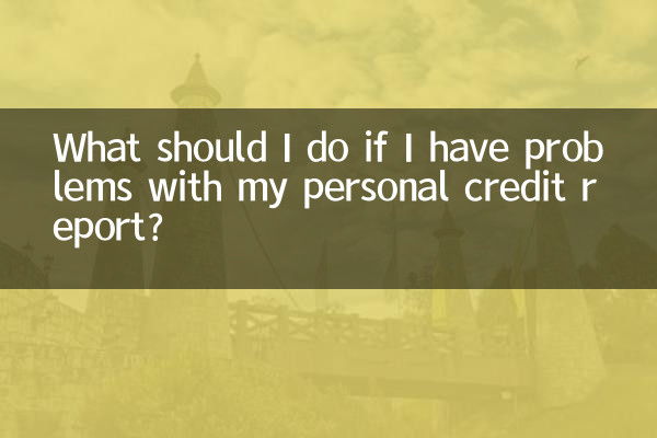 What should I do if I have problems with my personal credit report?