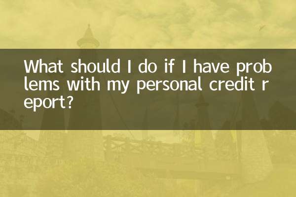 What should I do if I have problems with my personal credit report?