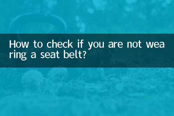 シートベルトを着用していないかどうかを確認するにはどうすればよいですか?