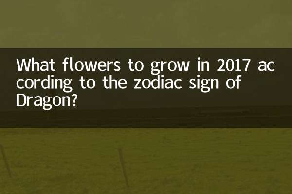 Que flores crescer em 2017 de acordo com o signo do Dragão?