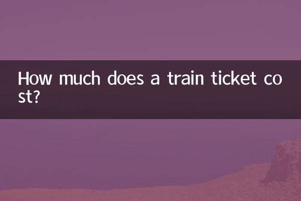 Wie viel kostet ein Bahnticket?