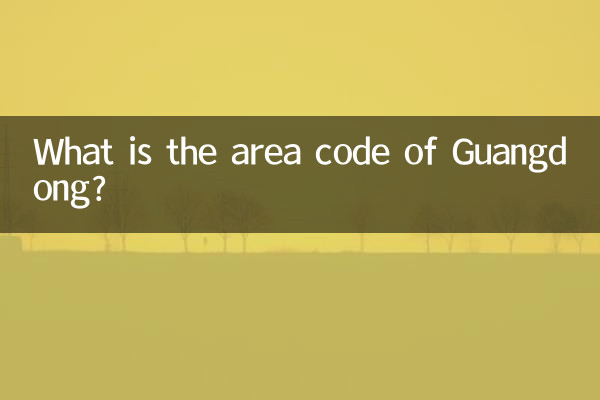 گوانگ ڈونگ کا ایریا کوڈ کیا ہے؟