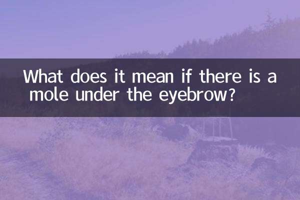 Qu'est-ce que cela signifie s'il y a un grain de beauté sous le sourcil ?