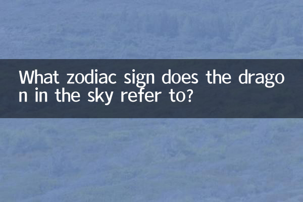 À quel signe du zodiaque fait référence le dragon dans le ciel ?
