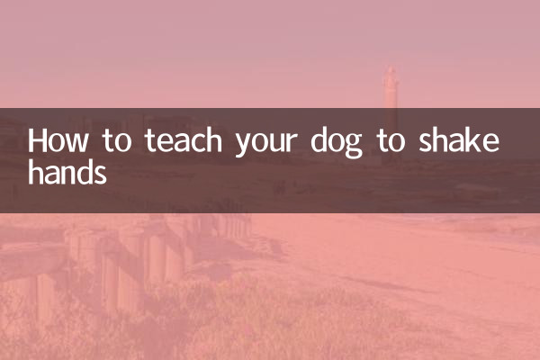 개에게 악수를 가르치는 방법