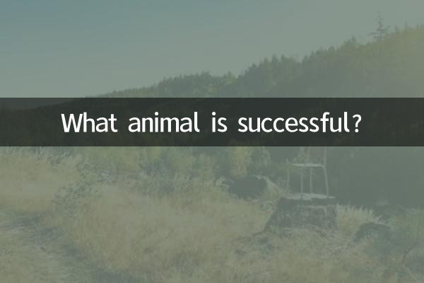 Quel animal réussit ?