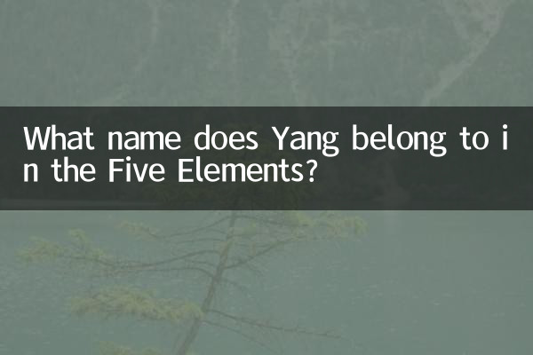 What name does Yang belong to in the Five Elements?