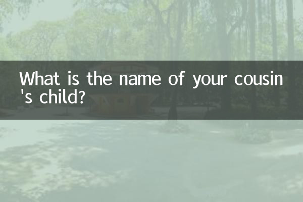 表哥的孩子怎麼叫