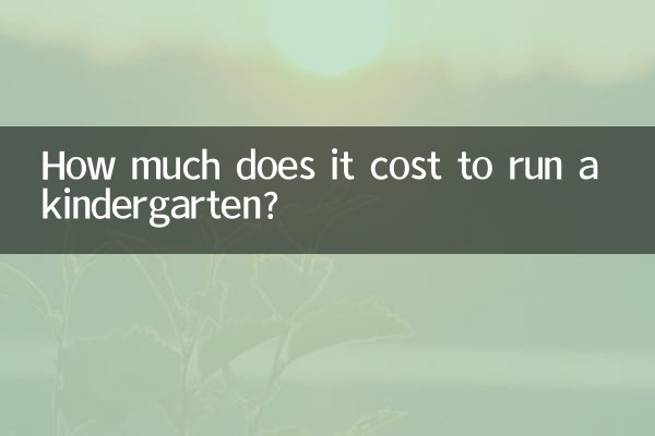 Quanto custa administrar um jardim de infância?