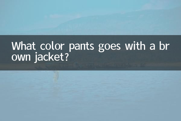 What color pants goes with a brown jacket?