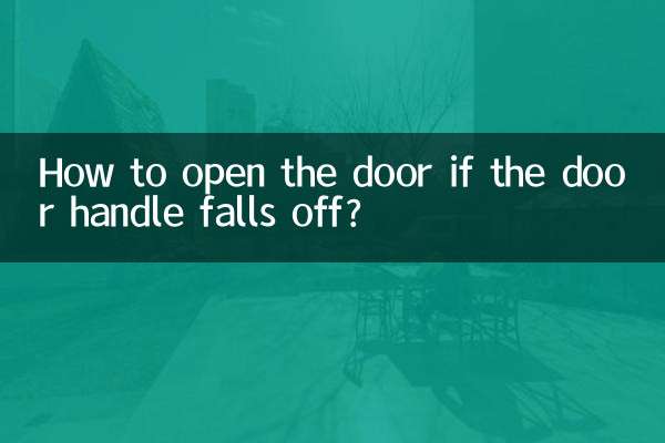 How to open the door if the door handle falls off?