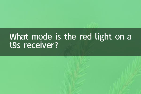 at9s रिसीवर पर लाल बत्ती किस मोड पर है?