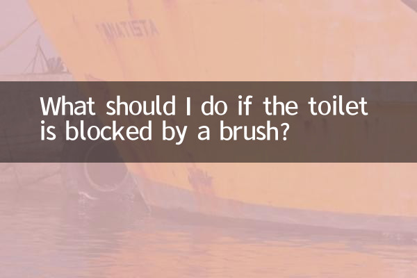 What should I do if the toilet is blocked by a brush?