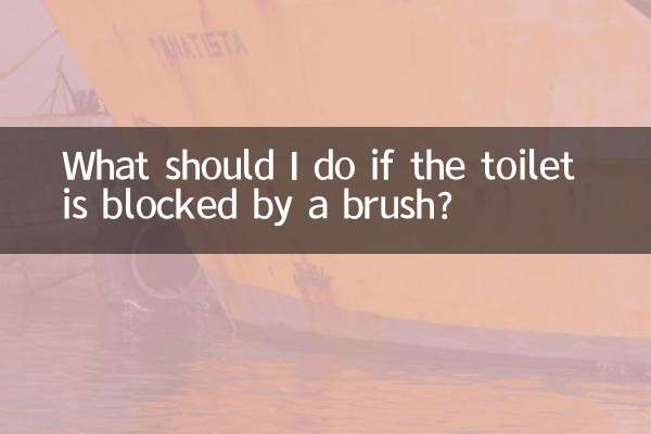 What should I do if the toilet is blocked by a brush?