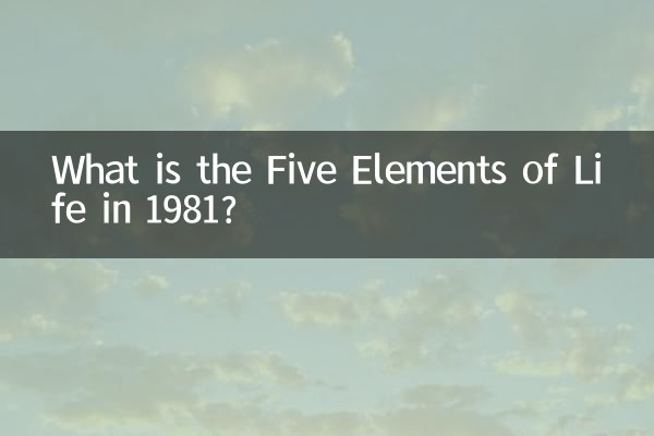 1981 में जीवन के पांच तत्व क्या हैं?