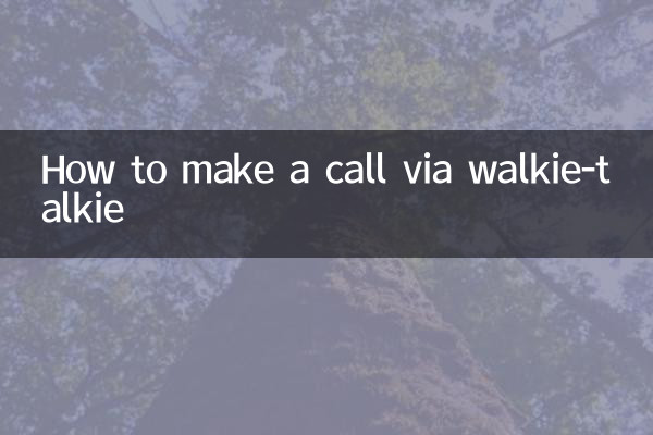 How to make a call via walkie-talkie