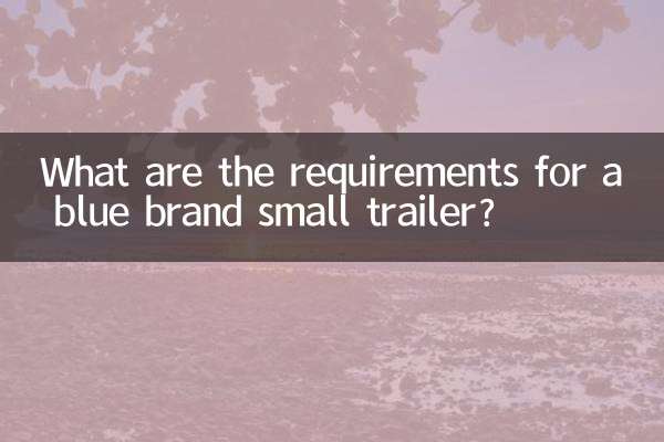 Was sind die Anforderungen an einen Kleinanhänger der Marke Blue?