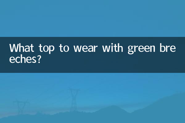 녹색 바지에는 어떤 상의를 입을까요?